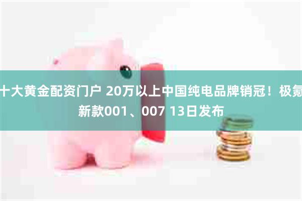 十大黄金配资门户 20万以上中国纯电品牌销冠！极氪新款001、007 13日发布