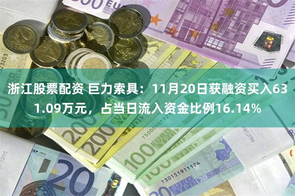 浙江股票配资 巨力索具：11月20日获融资买入631.09万元，占当日流入资金比例16.14%